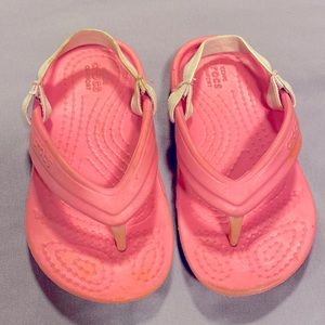 🍋2 for $10🍋 Toddler c7 Pink Crocs Slippers